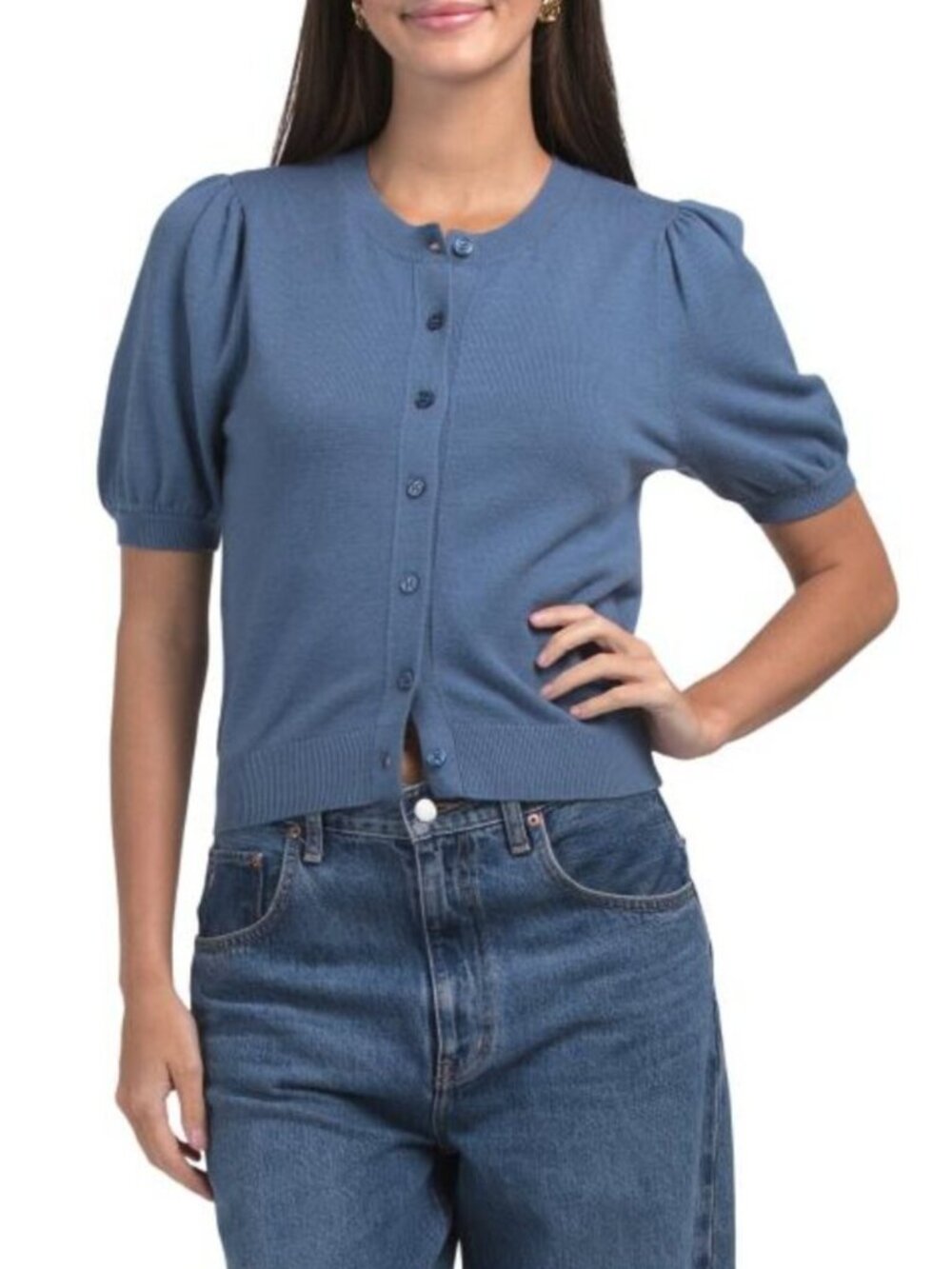 FRENCH CONNECTION Cosy Short Sleeve Button Cardigan
